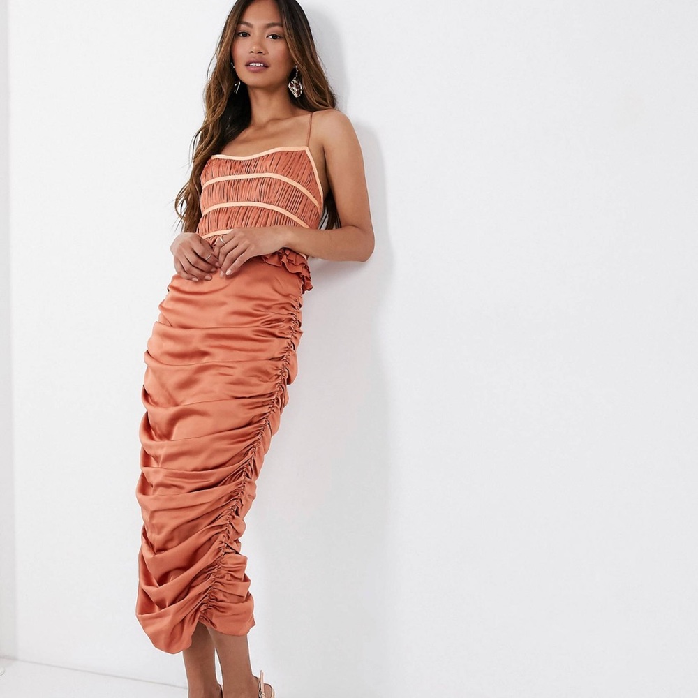 Asos design satin dress bloggers fav